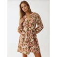 thumbnail image 5 of V-Neck Mini Dress with Floral Print, 5 of 7