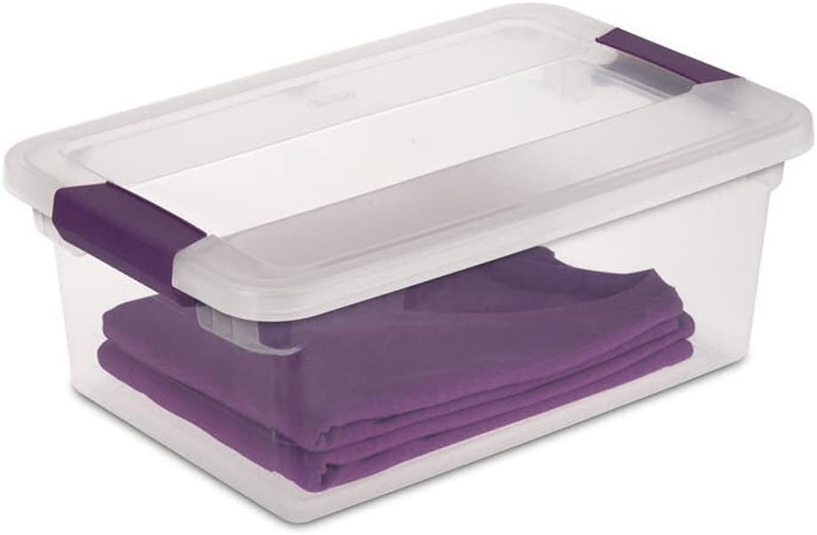 Clear Plastic Storage Bin With Lids Stackable Organizer Box - Temu