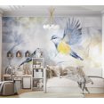 thumbnail image 5 of Animal Wallpaper Wall Mural - Watercolor Birds Blue, 5 of 5