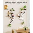 thumbnail image 2 of Wall Planters for Indoor Plants 2 Pack, 6 Tiered Wall Plant Holder Hanging Planters Plant Stand Indoor, Window Plants Shelves for Living Room, 2 of 7