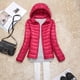 thumbnail image 2 of Chaqueta ajustada de estilo coreano de talla grande para mujer, chaqueta corta con capucha para otoño e invierno, 2 of 6