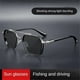 thumbnail image 4 of Ultraviolet-proof Driving Goggles Punk Glasses Square Frame Fishing Riding Retro Sunglasses Men Women Eyeglass Shades Eyewear, 4 of 5