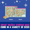thumbnail image 6 of Ziploc® Brand Holiday Storage Gallon Slider Bags, 12 Count, Reusable, Easy-Close Slider, Expandable Bottom, Power Shield Technology, Limited Edition, Festive Holiday Designs, 6 of 13