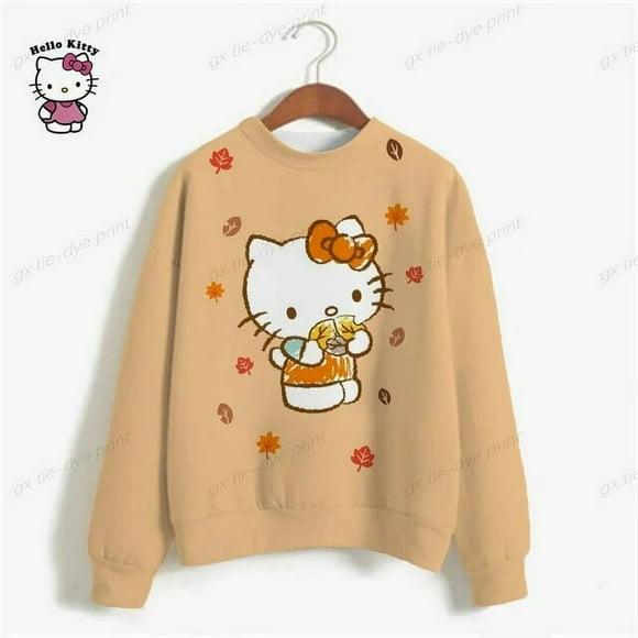 Female High Street Sweatshirt for Women Hoodies Graphic Hello Kitty Y2k Clothes Cartoon Print Sweatshirt Women Korean Hoodies Warm GQ