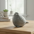 thumbnail image 4 of Cement Sitting Bird Figurine, Gray Decorative Bird Statue for Home & Shelf Décor, 4 of 9
