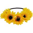 thumbnail image 4 of Corona de girasol JM Diadema para el cabello Festivales nupciales, 4 of 5