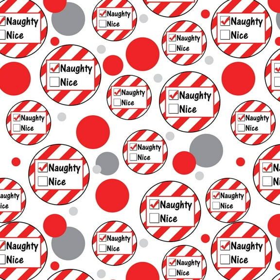 Naughty Not Nice Christmas Funny Premium Gift Wrap Wrapping Paper Roll Pattern