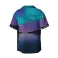 thumbnail image 2 of Fotbe Night At Lake Aurora print Short Sleeve Button Down Shirts for Men Casual Summer Beach Wrinkle Free Shirt-Large, 2 of 7