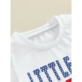 thumbnail image 5 of Bagilaanoe 4th of July Toddler Baby Boy Girl Summer T-Shirt Letter Print Short Sleeve Round Neck Tops 1T 2T 3T 4T 5T 6T Kids Independence Day Clothes, 5 of 7