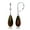 Colorname Misc: Fiery Gray, variant on 14k White Gold Tear drop Simulated Fire Opal Dangle Leverback Earrings (8mmx40mm) (fiery white)-Dangle Earring for Women