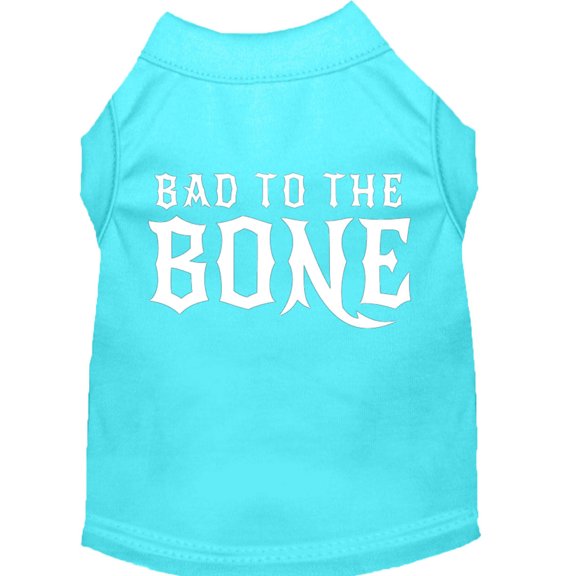 Pet Dog Cat Shirt Screen Printed, "Bad To The Bone"