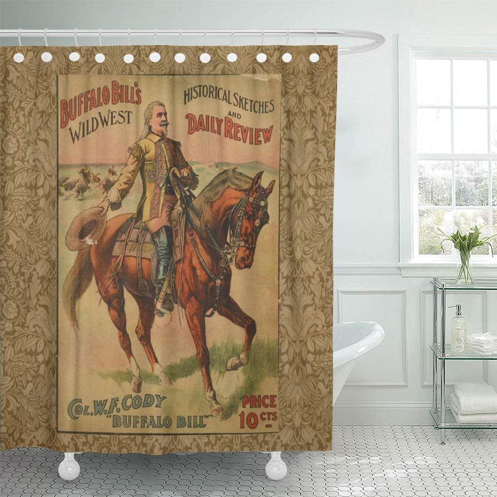 SUTTOM Doodlefly Vintage Buffalo Bill Wild West Show Rodeo Cody Shower