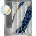 thumbnail image 3 of Blue Marble Shower Curtain Set ，Waterproof Fabric Shower Curtains Abstract Retro Shower Curtains for Bathroom,Bathroom Decor 60"x72", 3 of 6