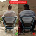 thumbnail image 4 of Chaise de Camping Pliante Portable Ultra-Légère Compacte avec Sac de Transport pour Randonnée, BBQ, 4 of 5