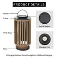 thumbnail image 3 of Outdoor Solar Lamp Outdoor Hollowed-Out Floor Lights Aluminum Braided Rope Lantern for Garden, Yellow, 3 of 7