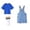 Blue, variant on Baby Overalls Slim Fit Jean Overallswith Orange Top Sleeveless Jumpsuit Shortalls Tween Girl Outfits 10-13 Years