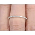 thumbnail image 3 of 1Ct Rd Lab Created Diamond Half Eternity Wedding Band Ring 14k White Gold Plated, 3 of 3