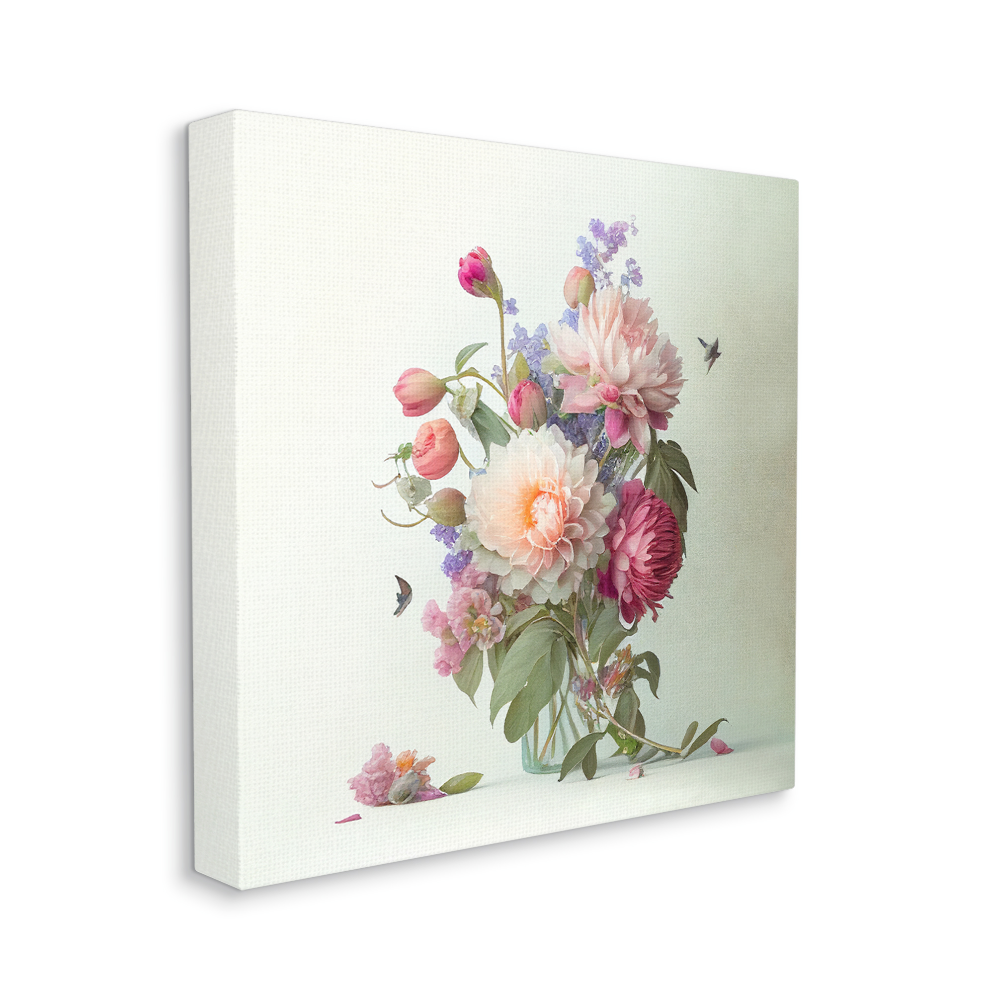 Stupell Industries Mixed Pink Bouquet Botanical & Floral Painting Gallery Wrapped Canvas Art Print Wall Art, 24 x 24