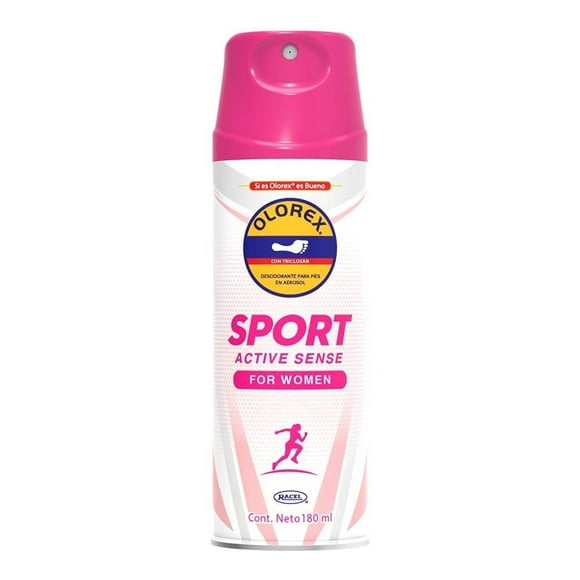 Desodorante para pies Olorex para mujer en aerosol sport active sense 180 ml
