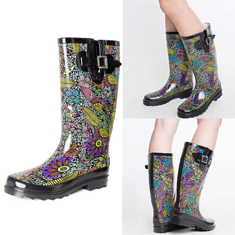 mid calf rain boots clearance