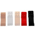 thumbnail image 3 of 5 Pieces Women's Soft Comfortable Elastic Bra Extenders Bra Extension Strap 2 Hook 2 Row Lady's Bra Extender Bra Band, 3 of 13