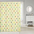 thumbnail image 2 of Manfei Lovely Stars Printed Shower Curtain 72Wx72L,Playful Design Bathroom Curtain,Light Yellow, 2 of 5