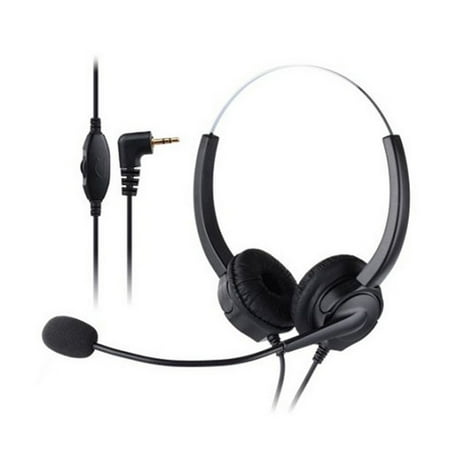 Phone Of Customer Service VH530D Professional Telephone Headset Clear Voice Noise Cancellation Customer Service Wired Head-mounted Headphone 2.5mm Earphone Jack for Call Center Digital Telephone ()