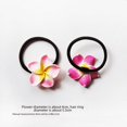 thumbnail image 2 of Anillo para el cabello con forma de flor de huevo, material de cerámica blanda, cuerda para el cabello con flores, banda de goma negra, tocado, lazo para el cabello con flores, joyería, 2 of 5