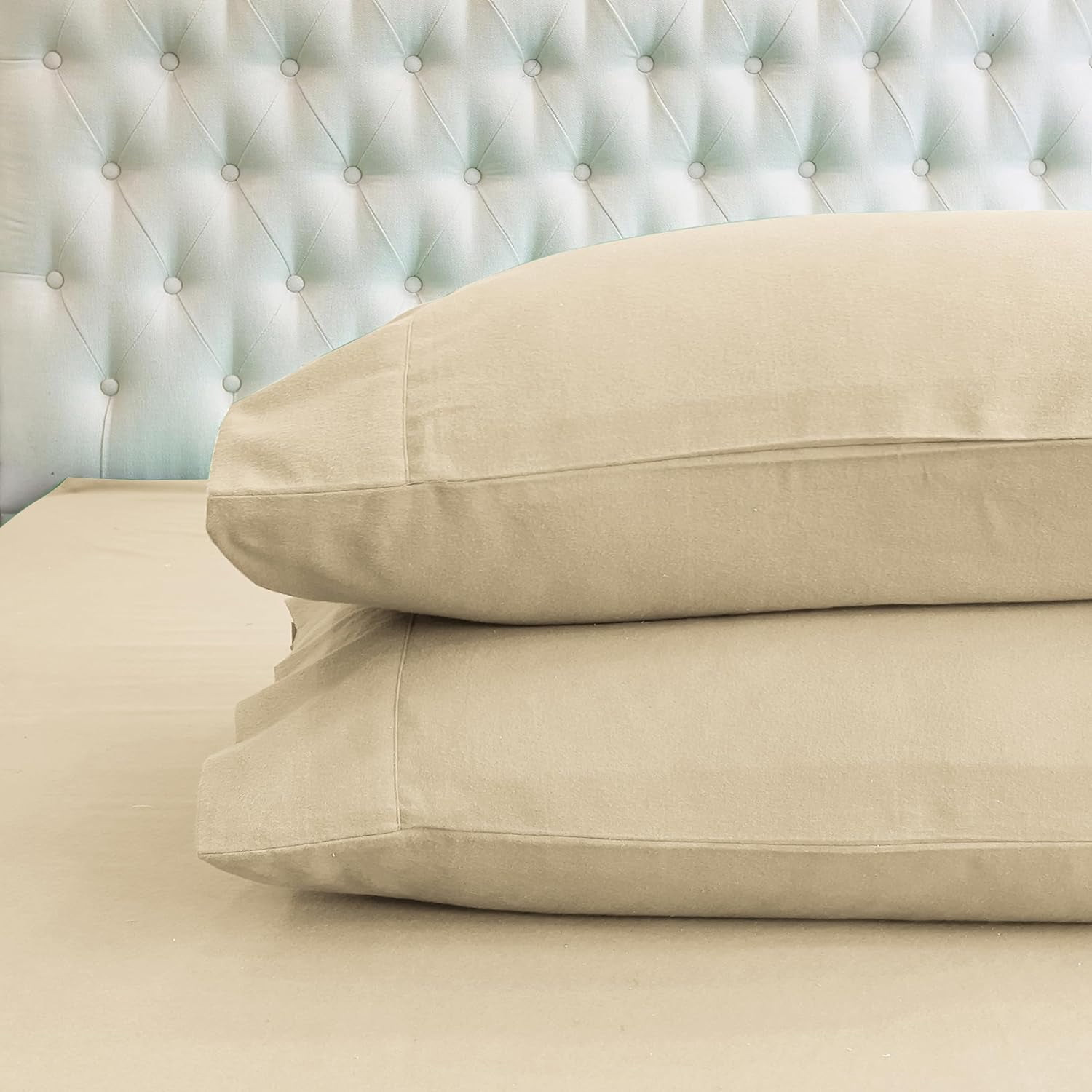 Elegant Comfort Soft 4-Piece Cotton Flannel Sheet Set -Deep Pocket Fitted Sheet, Flannel Sheets - Cali King, Linen