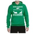 thumbnail image 2 of Wild Bobby, Gone Fishing Back Soon to Go Hunting, Unisex Graphic Hoodie Sweatshirt, Kelly, 3XL, 2 of 3