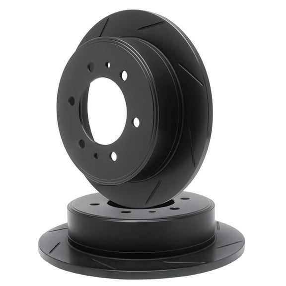 R1 Concepts Slotted Black Disc Brake Rotor Set WCPN1-63064