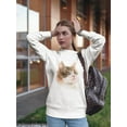 thumbnail image 2 of Vintage Cat  Sweatshirt Women -Image by Shutterstock, Female 5X-Large, 2 of 4