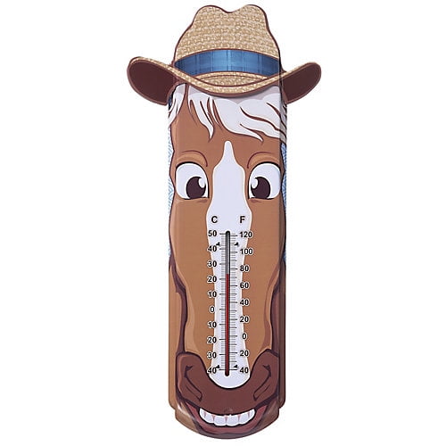 Tough1 Decorative Tin Thermometer Horse