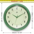 thumbnail image 3 of Infinity Instruments Retro Round Green Wall Clock, 15", 3 of 7