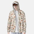 thumbnail image 2 of Saiise Forest Mushrooms Insects Pattern Sun Protection Hoodie for Men and Women, Lightweight Quick-Dry Windproof with Hood and Zip-Small, 2 of 7