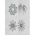 thumbnail image 1 of Ahgly Company Indoor Rectangle Patterned Off-White Novelty Area Rugs, 2' x 3', 1 of 6