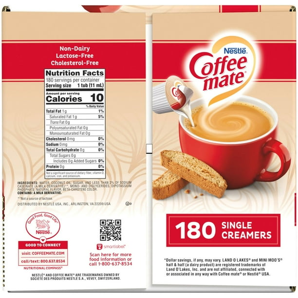 Coffee Mate Creamer Cups Nutrition Facts Nestle Coffee Mate Liquid