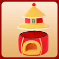 thumbnail image 4 of Palace Cat Bed House Fall Winter Deep Sleep Plush Mat Comfort Pet Dog Basket Kitten Warm Sleeping Nest Indoor Pet Cat Supplies ShopWise Round, 4 of 6