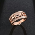 thumbnail image 6 of GKNET Fashion MOM Mother's Rings Rose Gold Silver Delicate Jewelry White Sapphire Size 5-10-Rose Gold-7, 6 of 8