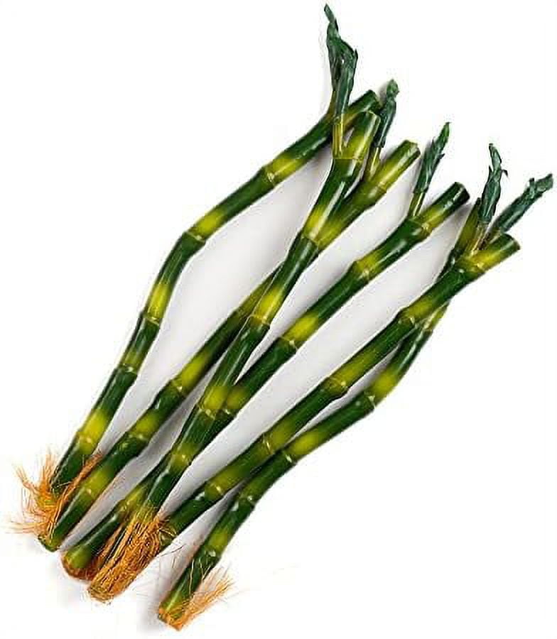 Pack Of 6 Stalks Artificial Bamboo Branches (12 Inches) Faux Bamboo