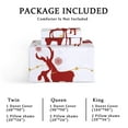 thumbnail image 6 of ZACOO Christmas Comforter Cover Set Queen Reversible Printed Holiday Decorative Bedding, Red Duvet Cover + 2 Pillow Shams, Christmas Reindeer and Snowflake, 6 of 7