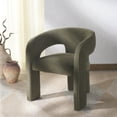 thumbnail image 2 of SAFAVIEH Couture Catharia Luxury Velvet Solid Dining Armchair, Olive Green, 2 of 14