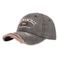 thumbnail image 3 of Men Baseball Caps Summer Distressed Baseball Dad Hat Featuring 3D Embroidery And Patchwork San Style Adjustable Unstructured Cap For Men And Women, 3 of 3