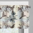 thumbnail image 5 of Ambesonne Nature Valance & Curtain, Birds Hibiscus Flowers, 55"x36", Teal Brown, 5 of 7