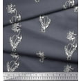 thumbnail image 2 of Soimoi Rayon Fabric Leaves & Floral Block Fabric Prints by Yard 56 Inch Wide, 2 of 3