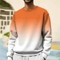 thumbnail image 2 of Sweatshirts For Men Gradient Color Printed Casual Crewneck Plus Size Long Sleeve Tops Sporty Hoodless Sweatshirt For Fall Winter, 2 of 4