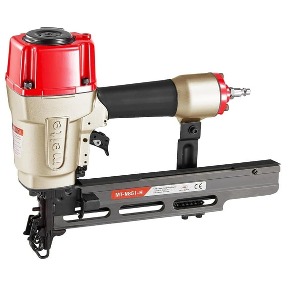 MT-N851-H MEITE 16 Gauge Pneumatic Staple Gun, 7/16" Crown 1" to 2" Length Air Staple Gun Single Fire or Heavy Duty Continuous Stapler