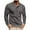 Dark Gray, variant on Chiccall Button Up Shirts for Men Vinatge Stretch Collarless Performance T-Shirts Casual Stylish Long Sleeve Athletic Pullover Tops