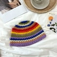 thumbnail image 4 of CoCopeaunt Hollow Out Knitting Fisherman Hat, Lovely Autumn Fashion Striped Wool Basin Hat, 4 of 6