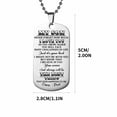 thumbnail image 2 of Guodhu Son Gift Dog Tags Engraved Never Forget How Much I Love You Heart Love Dad Mom Dog Tag Birthday Graduation Valentines Gifts Stainless Steel, 2 of 2